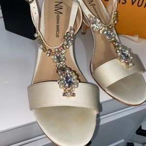 Neiman Marcus pearl colored heels